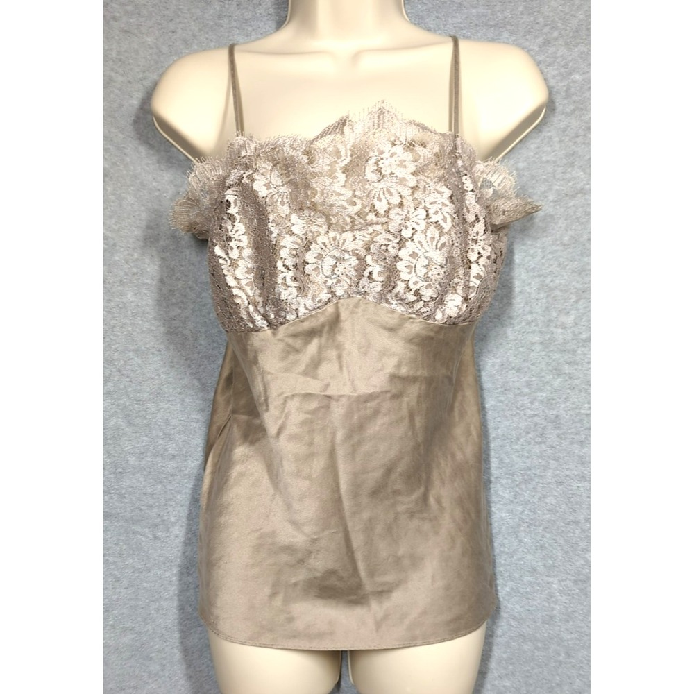 Vtg Y2K Baby Doll Silk Lace Cami 10 Anne Klein Fairy Inspired Coquette Lux Casu